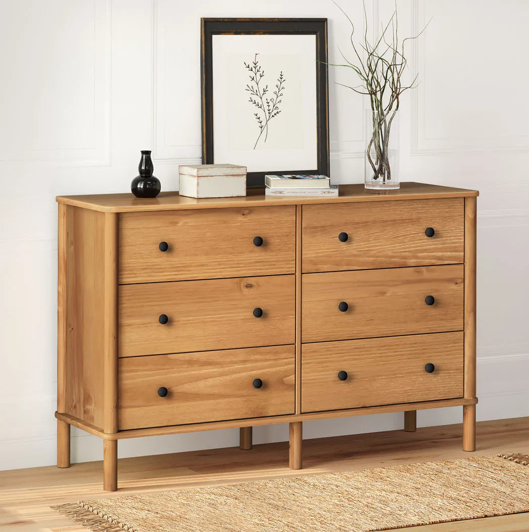 Comoda Apama 130CM 6 Cajones - Madera Maciza