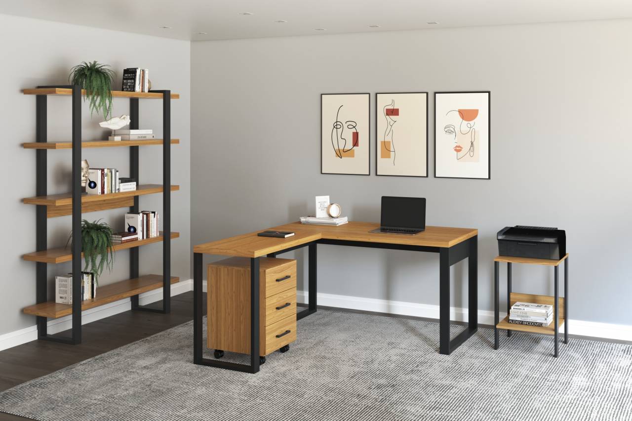 Estanteria Industrial Agata 100% MDF Tamburato - Linea Factory