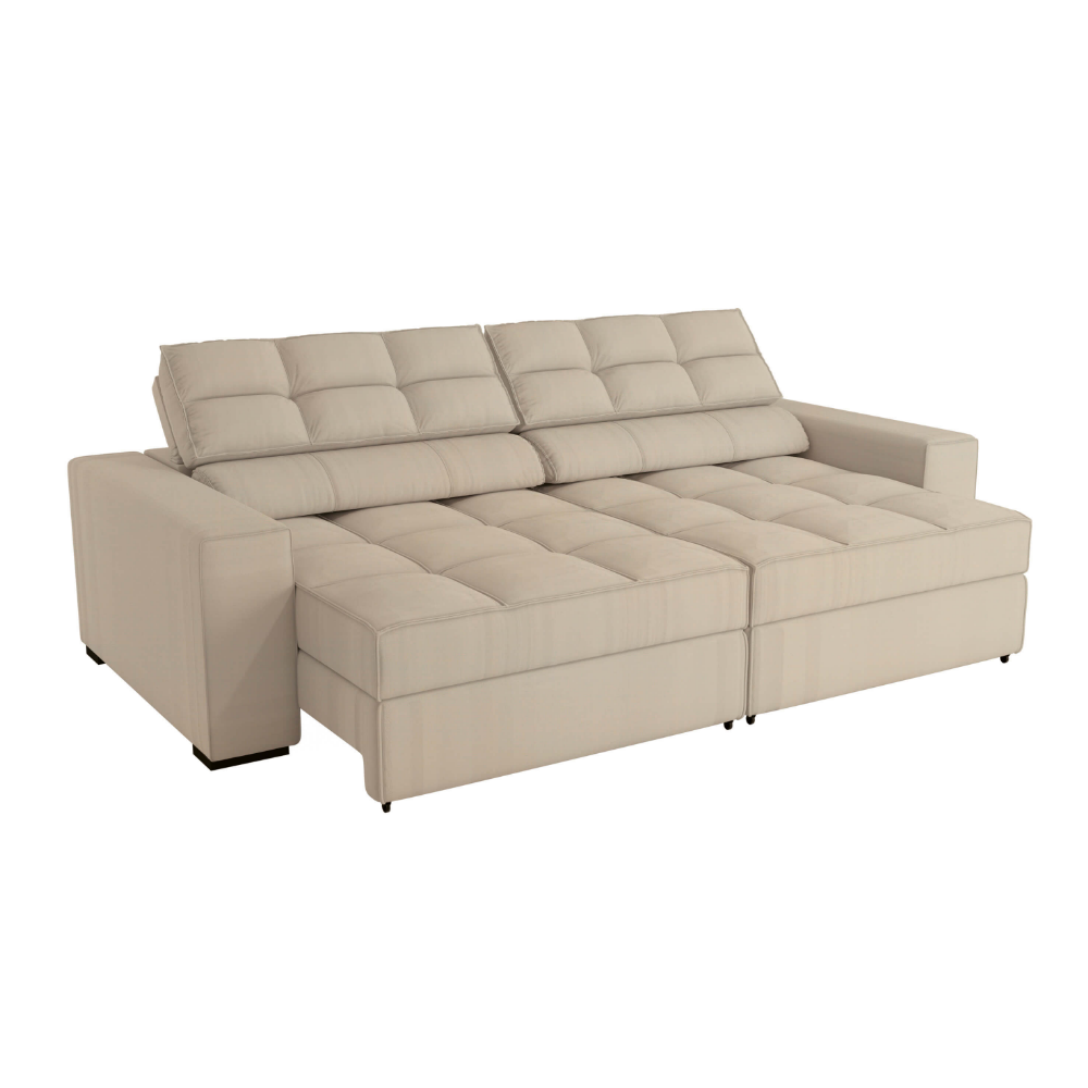 SOFA DELUXE 2.70CM RETRACTIL RECLINABLE 6 POSICIONES