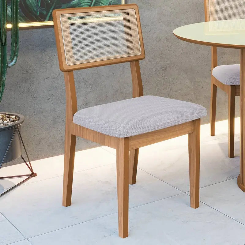 Silla de comedor Monica 100% MDF con RATAN