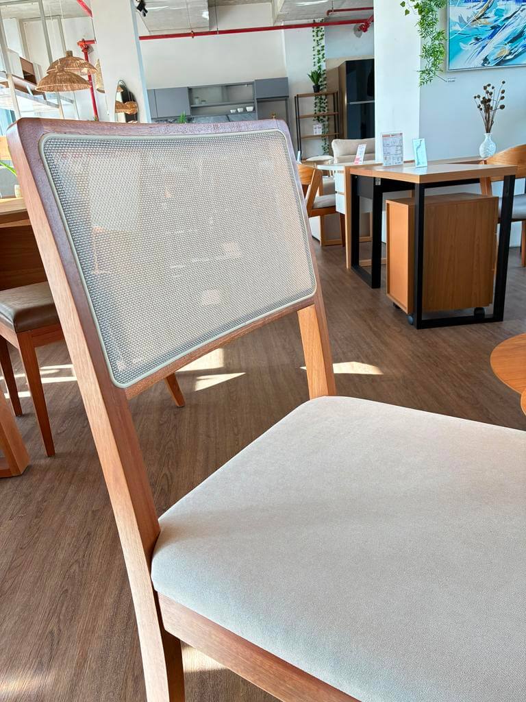 Juego de Comedor Mira con Vidrio Sobrepuesto Blanco con 6 Sillas Lola