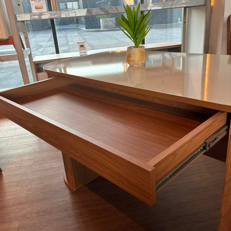 Escritorio Munich Curvo Mesa de Oficina C/1 Cajon 135cm 100% MDF