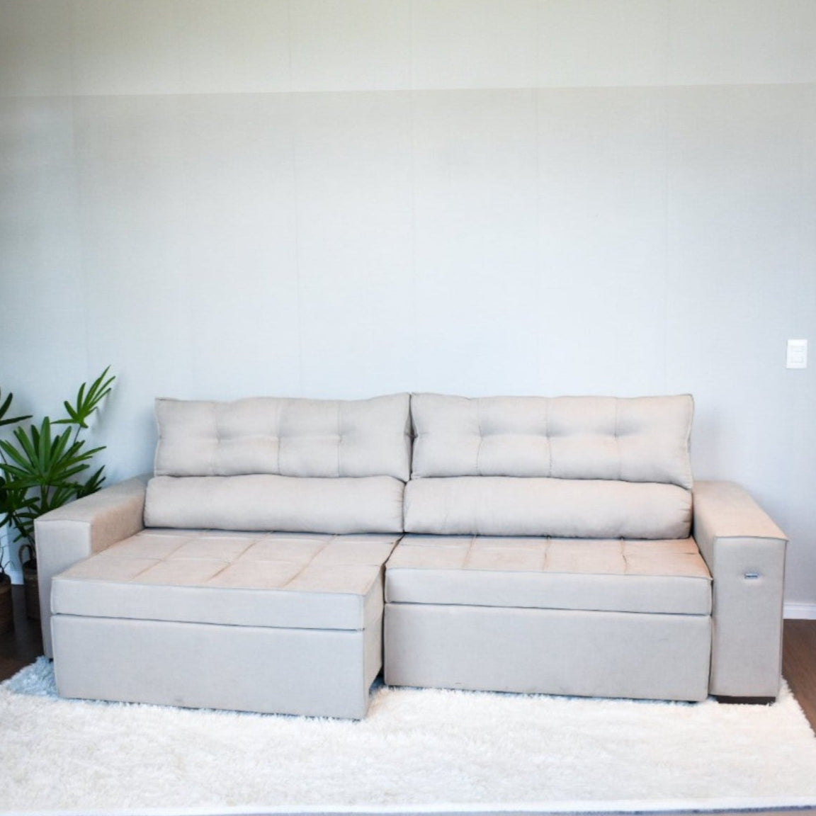 SOFA LANUS ARENA 2.70CM RETRACTIL RECLINABLE