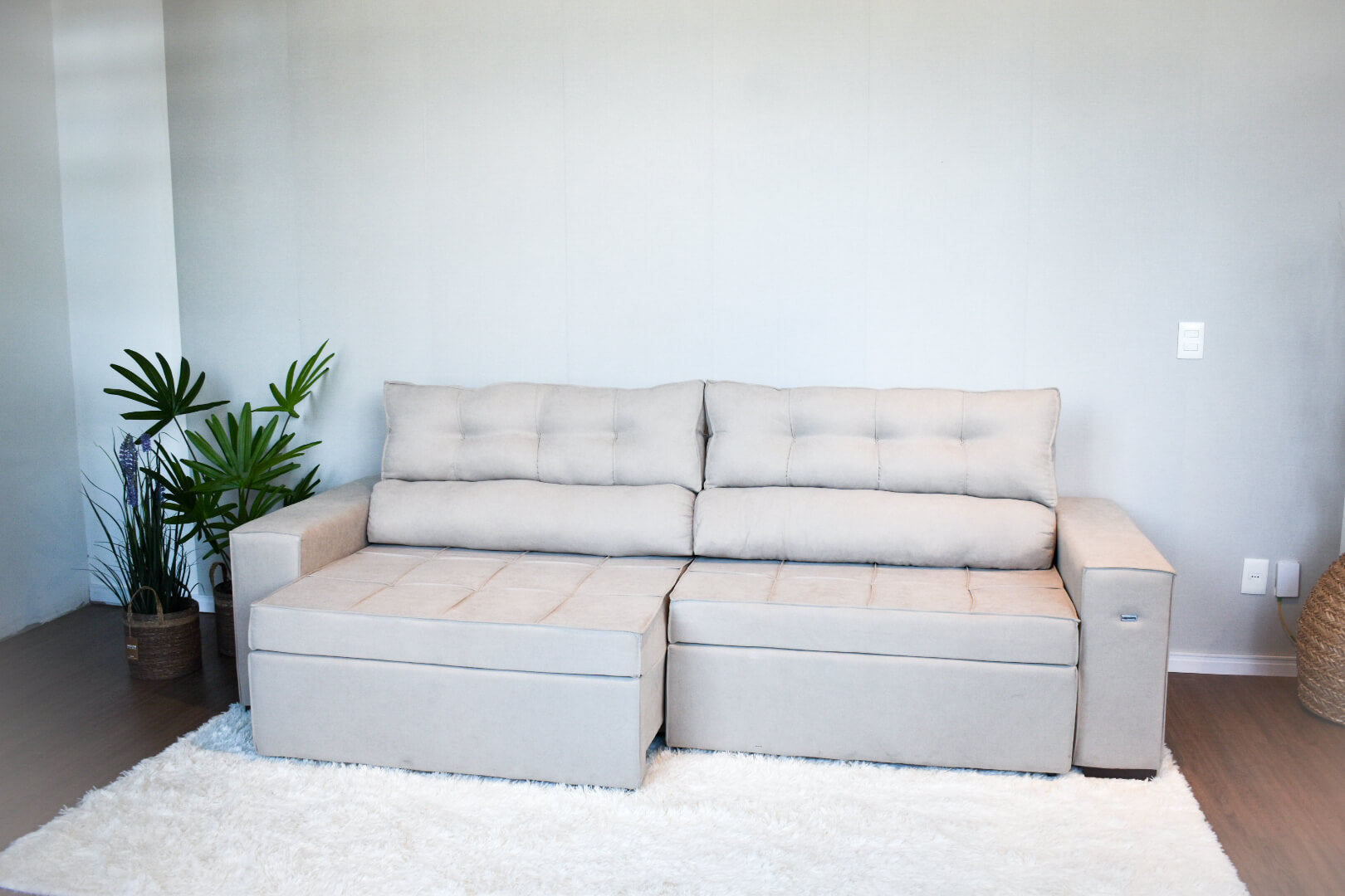 SOFA LANUS ARENA 2.70CM RETRACTIL RECLINABLE