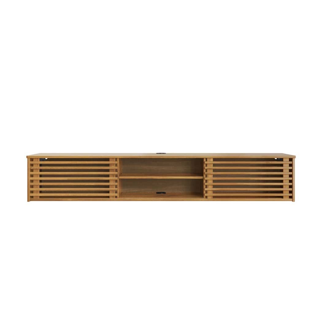 Rack Suspendido TV 175CM Ripado Riven - Madera Maciza