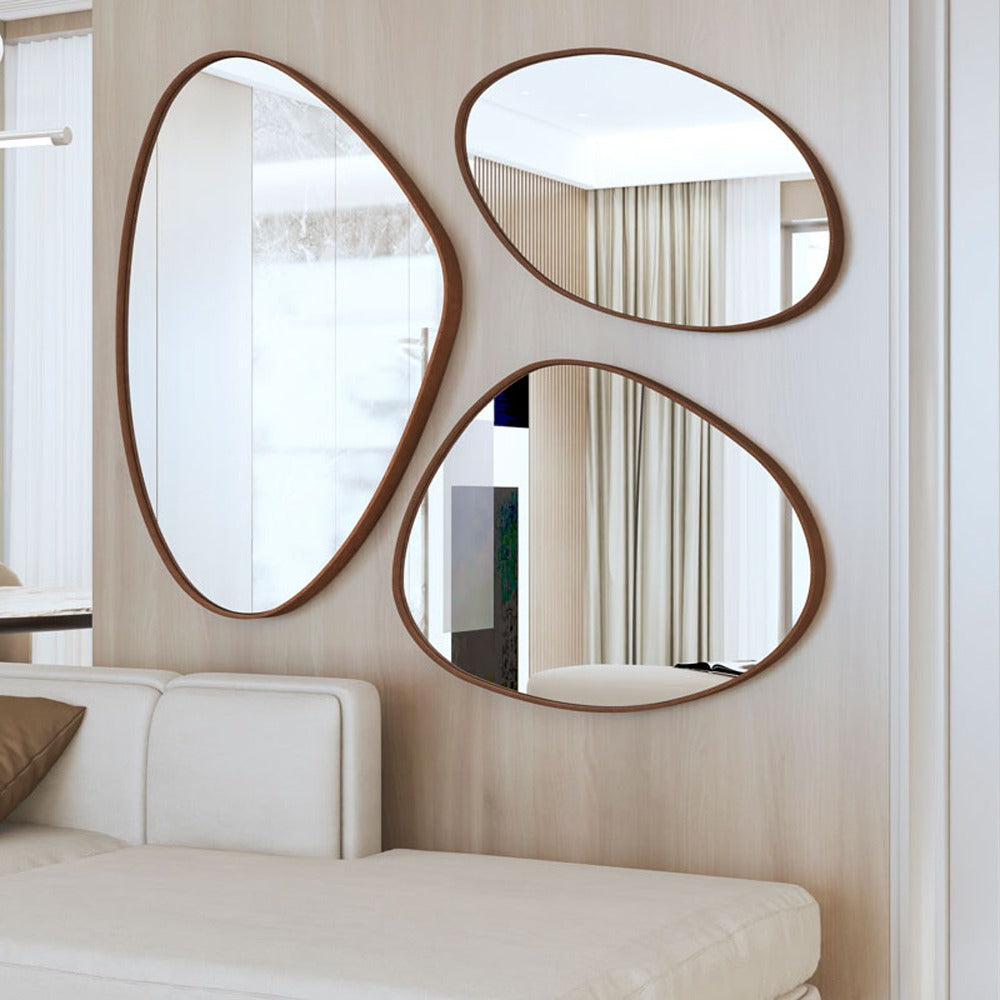 Kit X3 Espejo Organico Irregular Alamanda