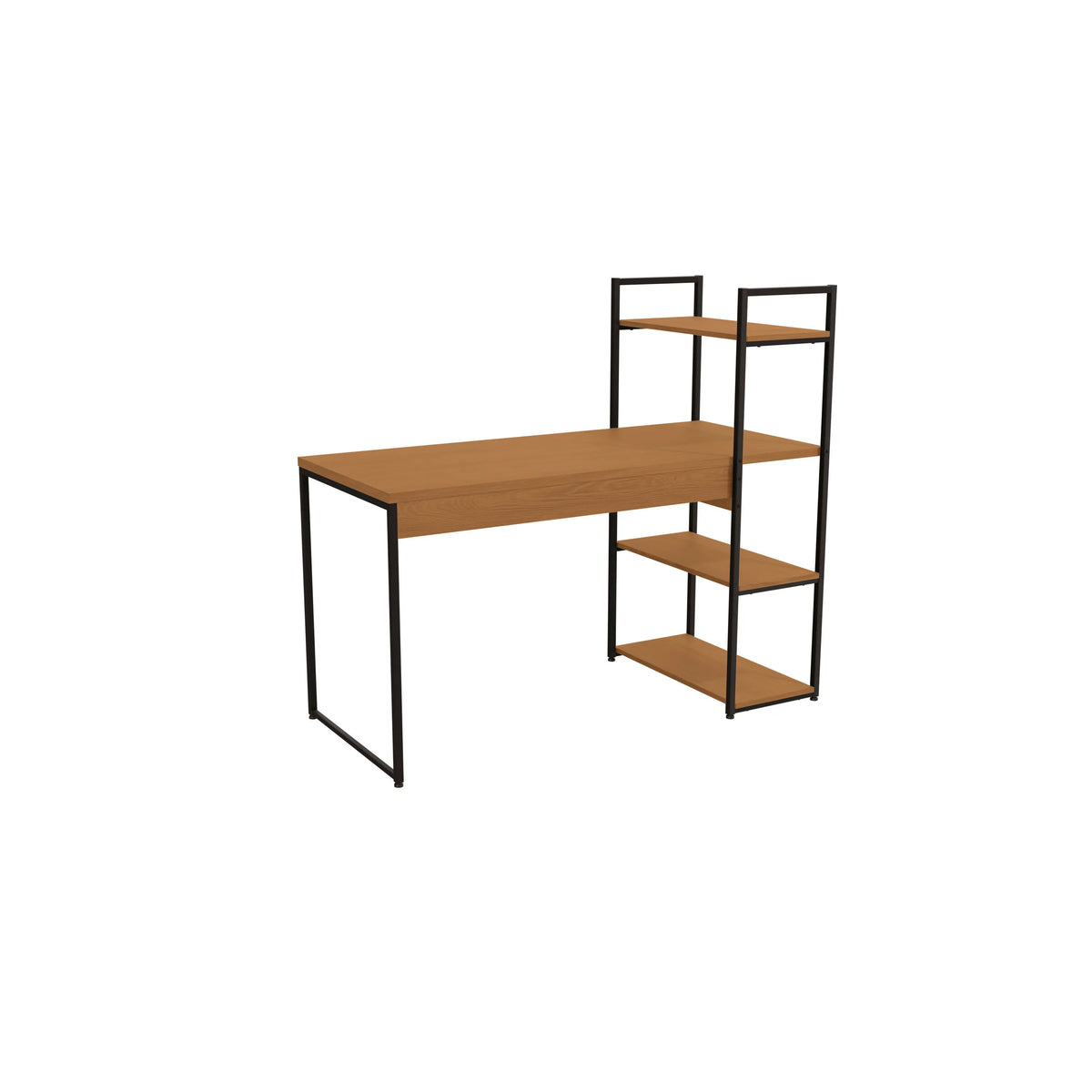 MESA DE ESCRITORIO CON ESTANTERIA LINEA INDUSTRIAL HIERRO - BALTON HOGAR