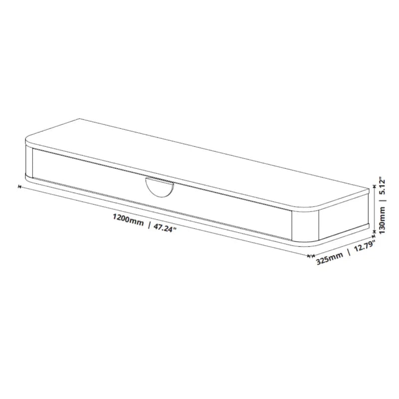Recibidor Flotante 120CM - Linea Buriti 100% MDF