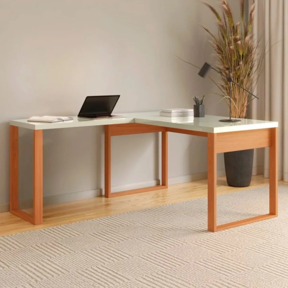Escritorio en L Industrial 100% Mdf - Linea Factory