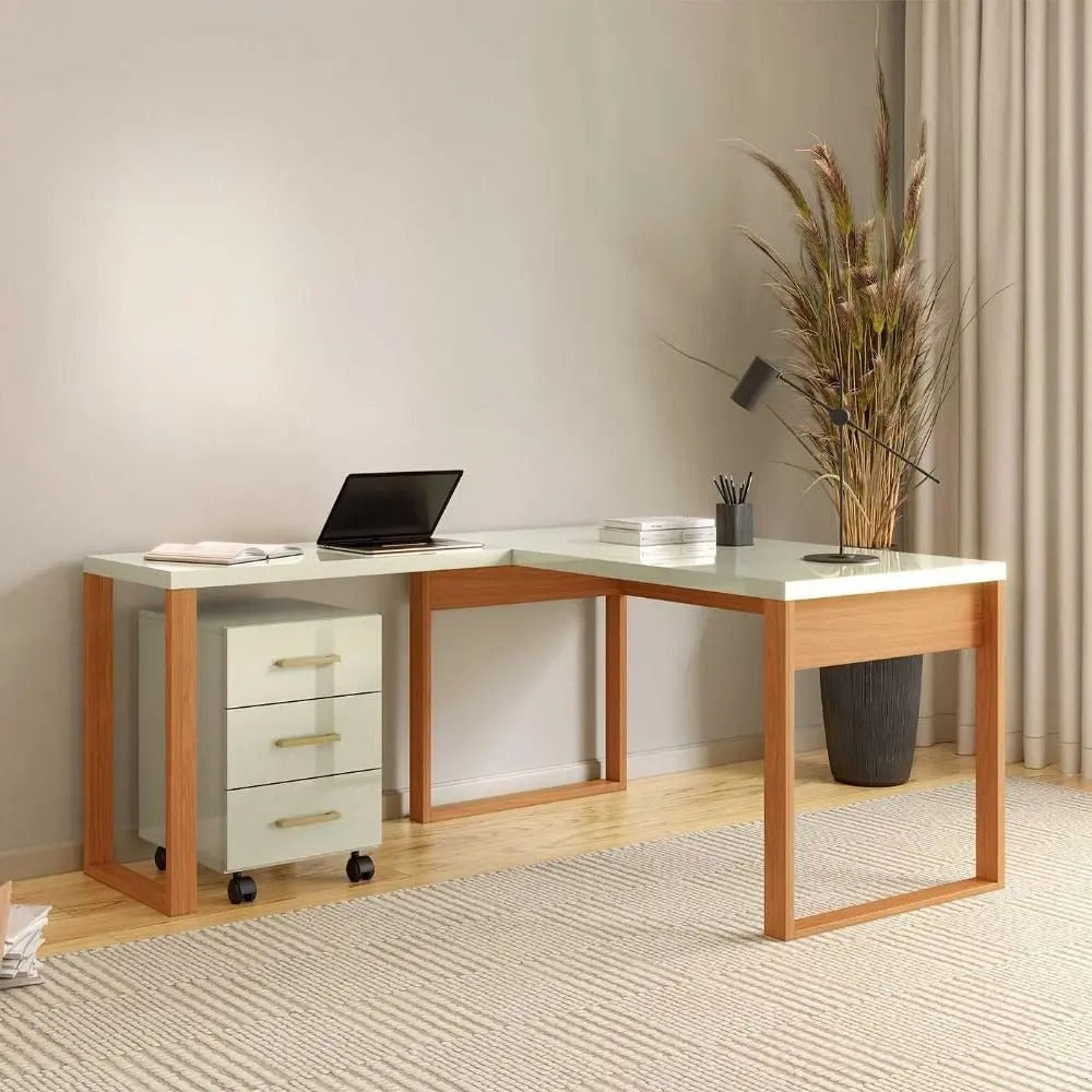Escritorio en L Industrial 100% Mdf - Linea Factory