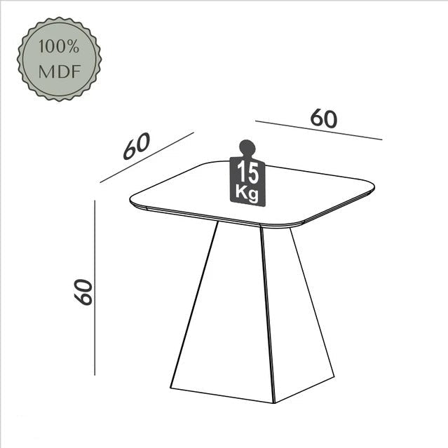 Mesa Lateral Agustina 60cm 100% MDF