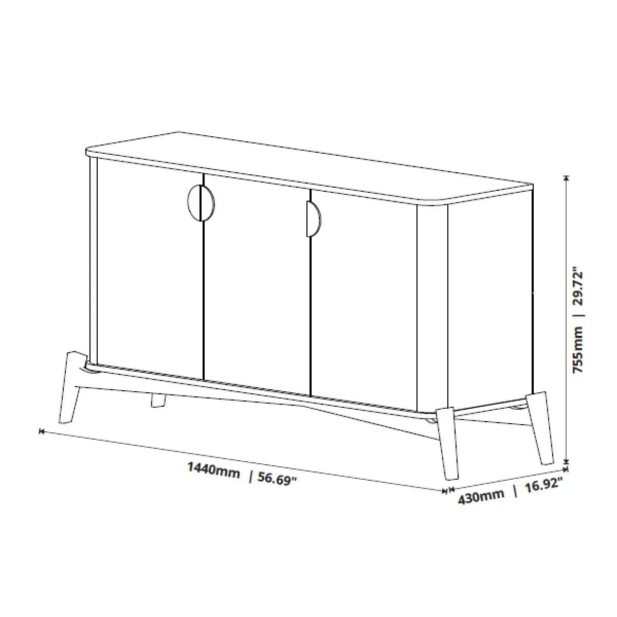 Aparador - Linea Buriti 100% MDF