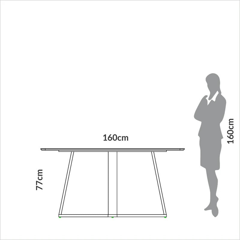 Mesa Agustina Rectangular 160CM 100% MDF
