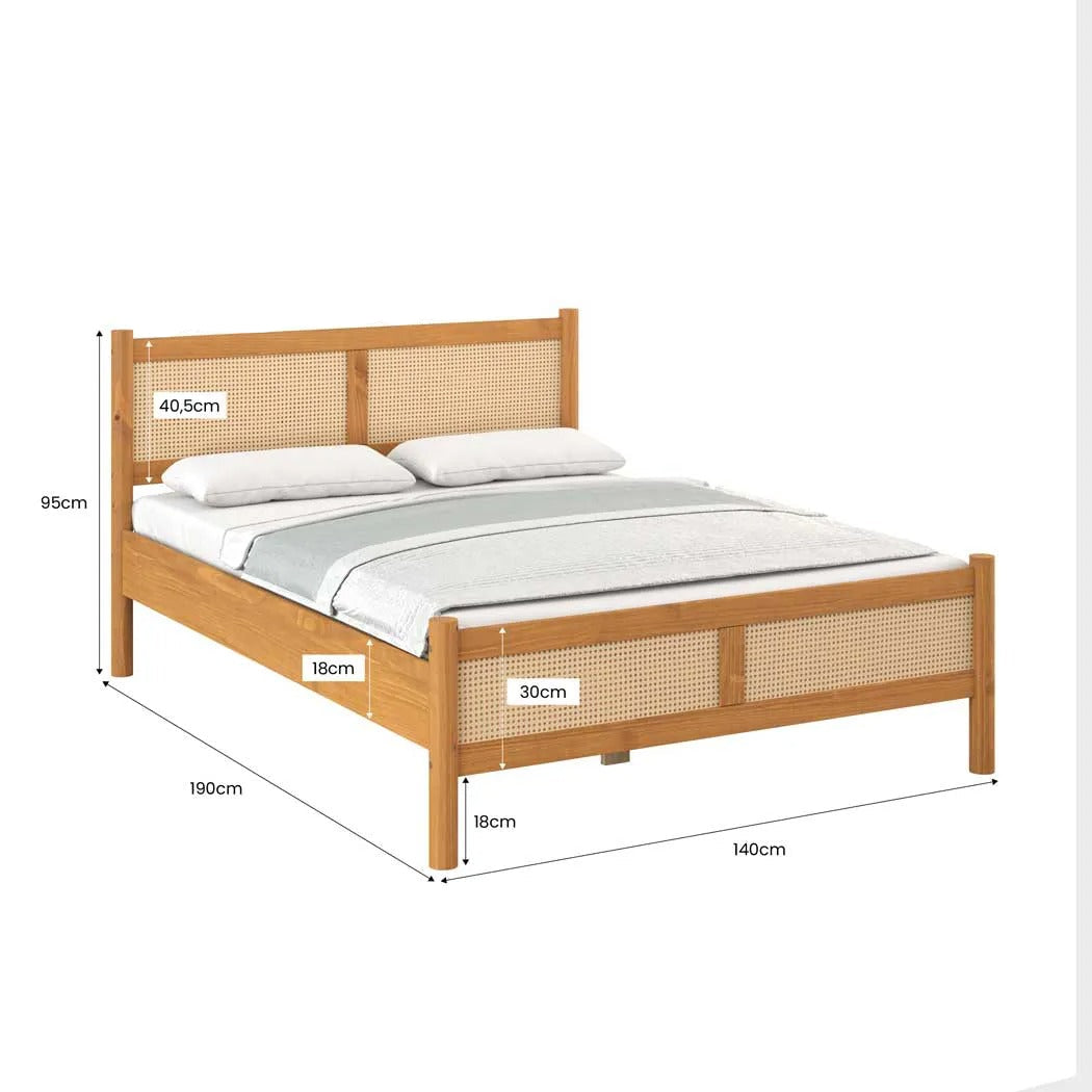 Cama Matrimonial Semira - Madera Maciza