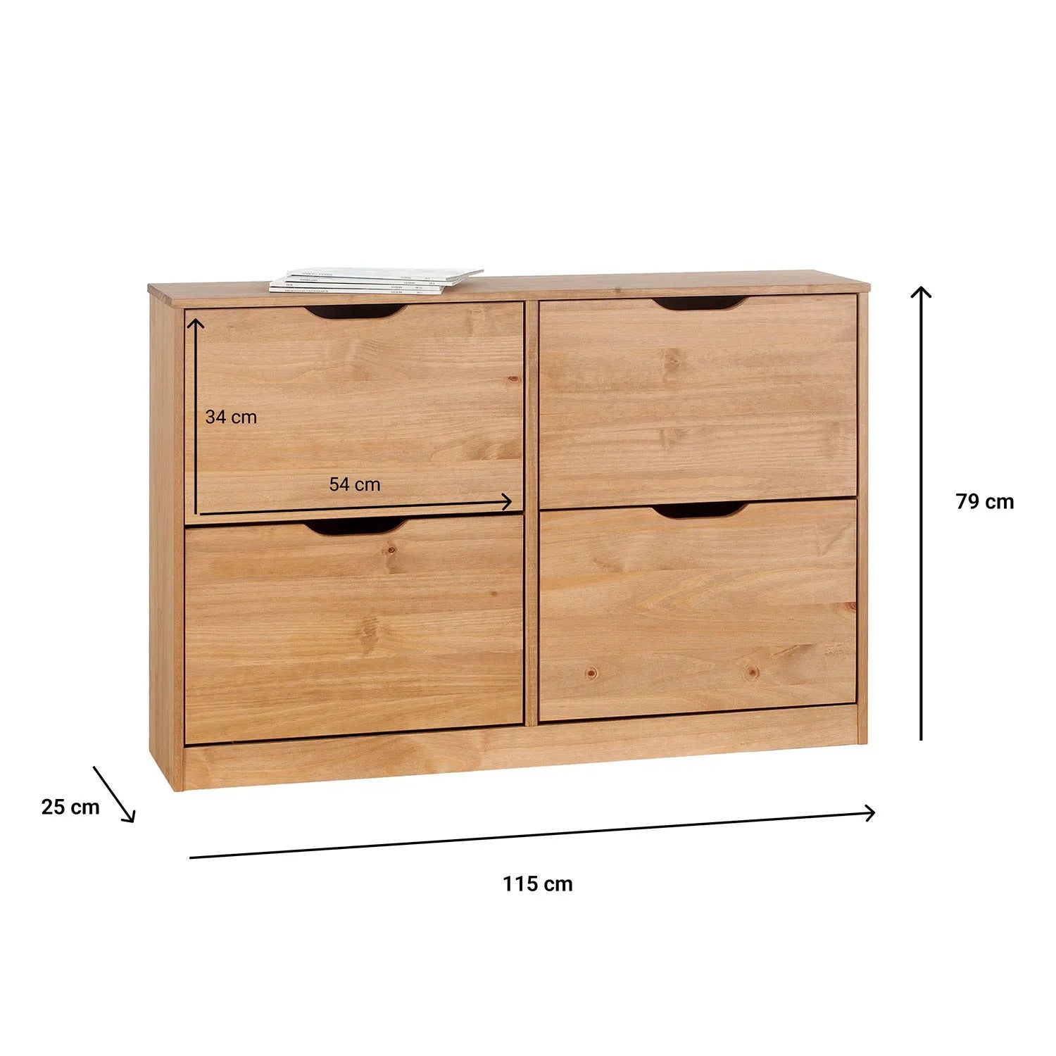 Zapatera Vertical 24 Pares Bali - Madera Maciza