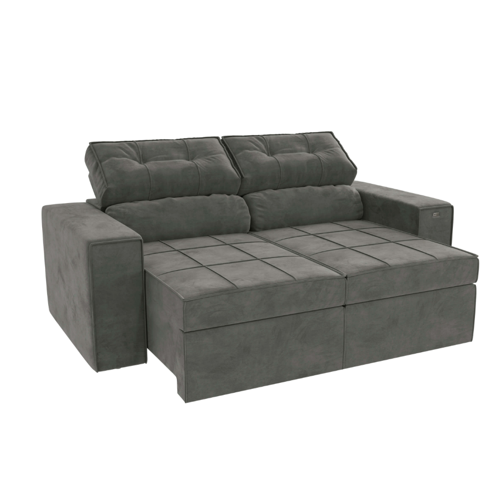 SOFA RETRACTIL/RECLINABLE 6 POSICIONES LANUS 206CM