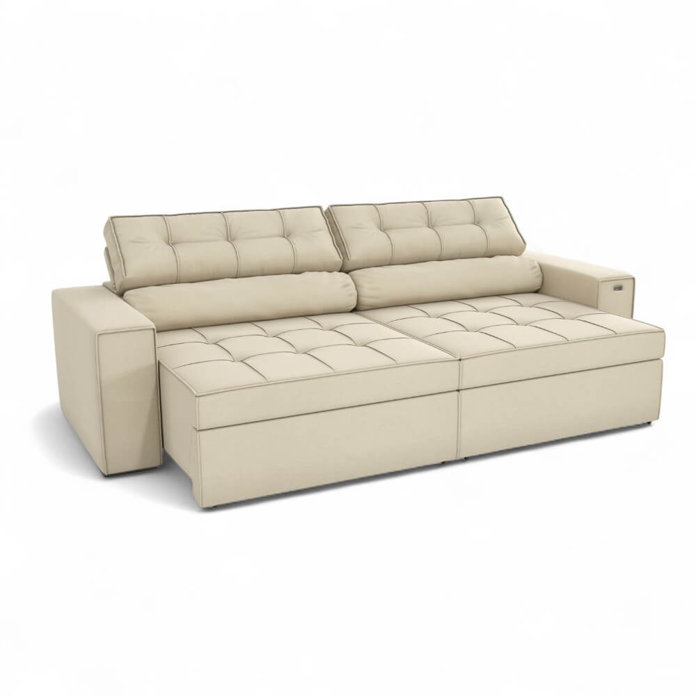 SOFA LANUS ARENA 2.70CM RETRACTIL RECLINABLE