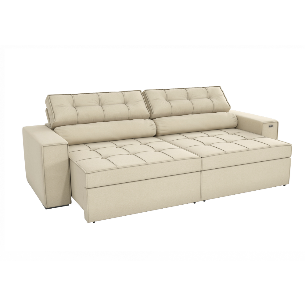 SOFA LANUS ARENA 2.70CM RETRACTIL RECLINABLE