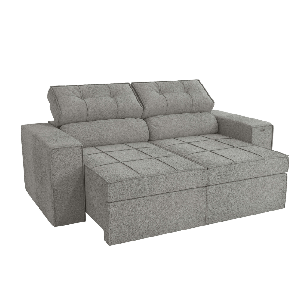 SOFA RETRACTIL/RECLINABLE 6 POSICIONES LANUS 206CM