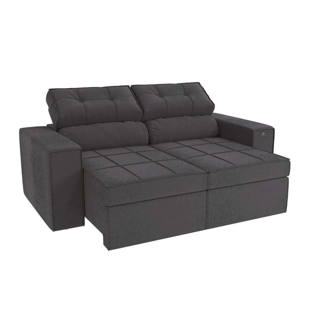 SOFA RETRACTIL/RECLINABLE 6 POSICIONES LANUS 206CM