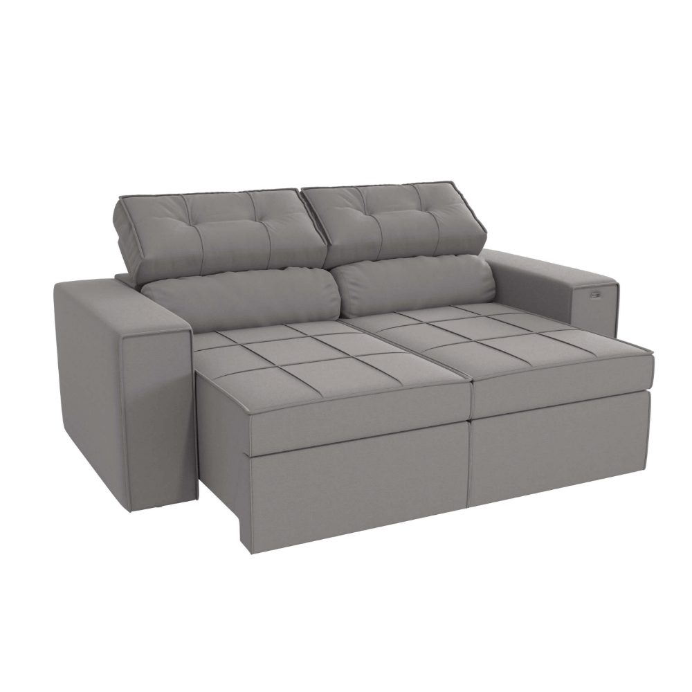 SOFA RETRACTIL/RECLINABLE 6 POSICIONES LANUS 206CM