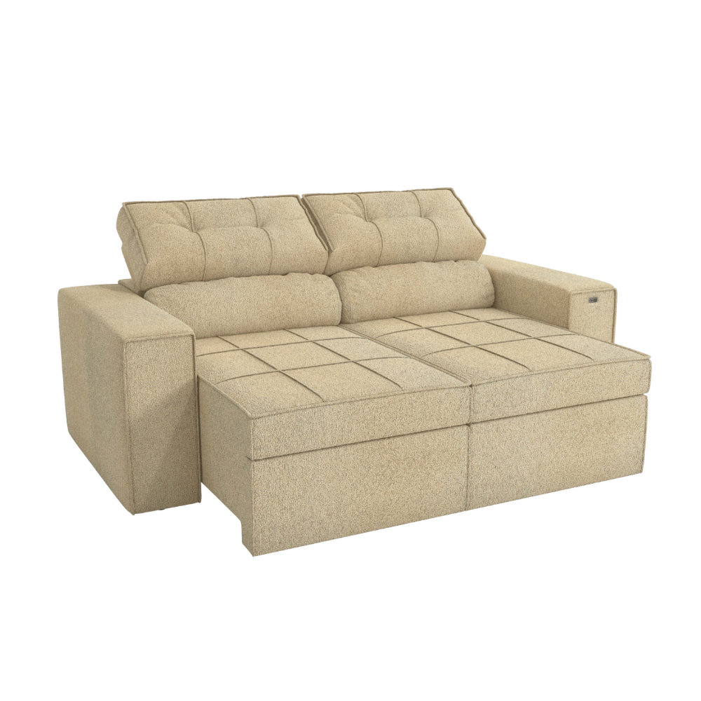 SOFA RETRACTIL/RECLINABLE 6 POSICIONES LANUS 206CM