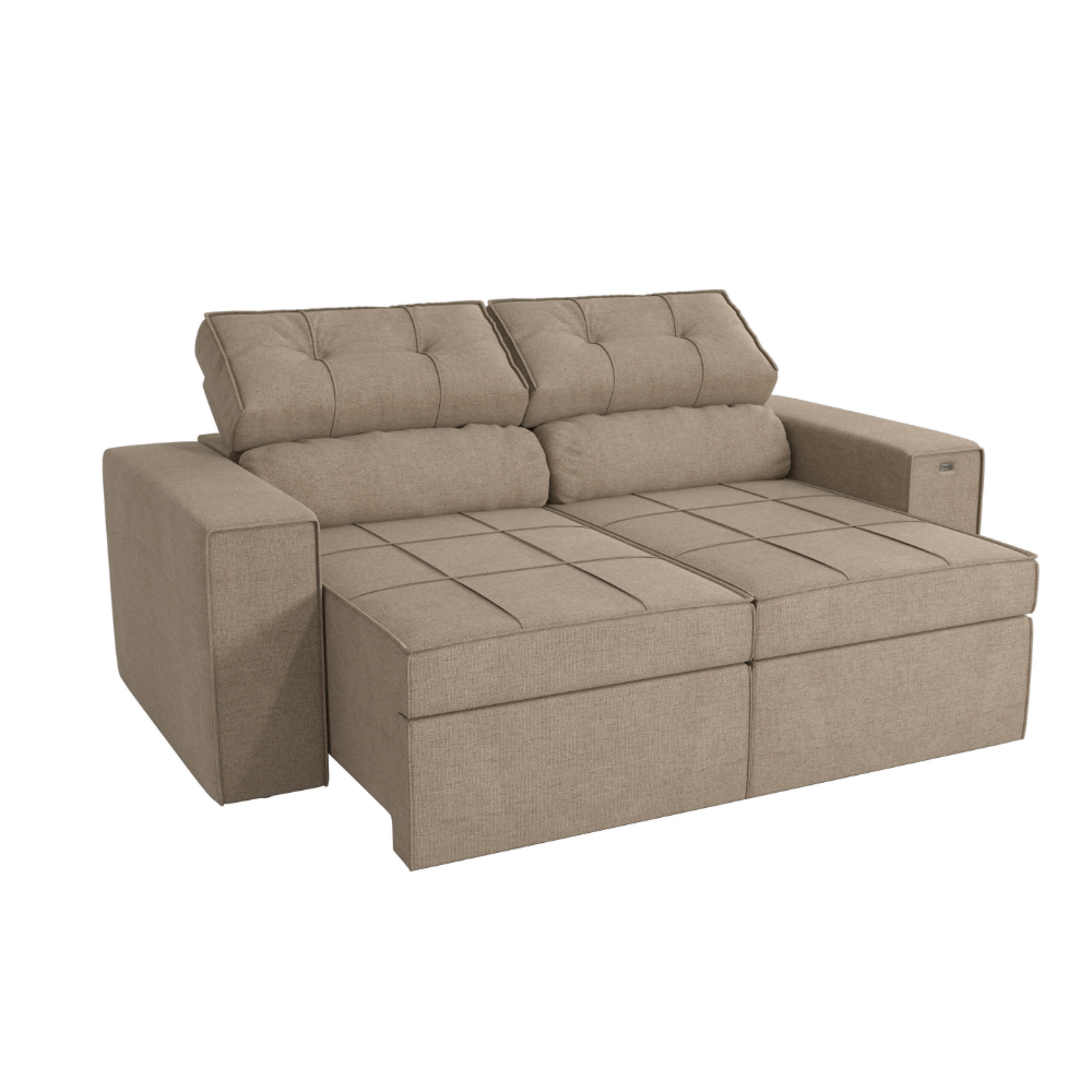 SOFA RETRACTIL/RECLINABLE 6 POSICIONES LANUS 206CM