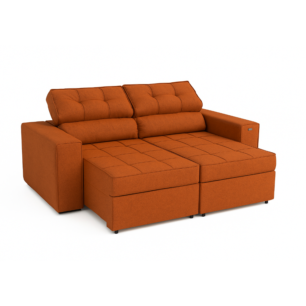 SOFA RETRACTIL/RECLINABLE 6 POSICIONES LANUS 206CM