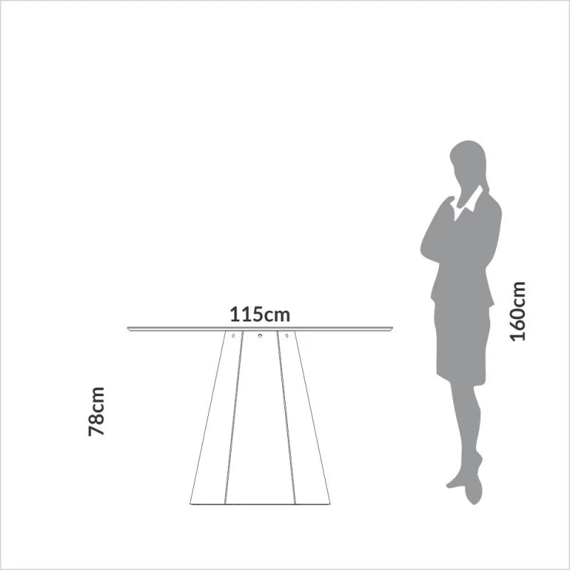 Mesa de Comedor Milano Redonda 115CM - 100% MDF