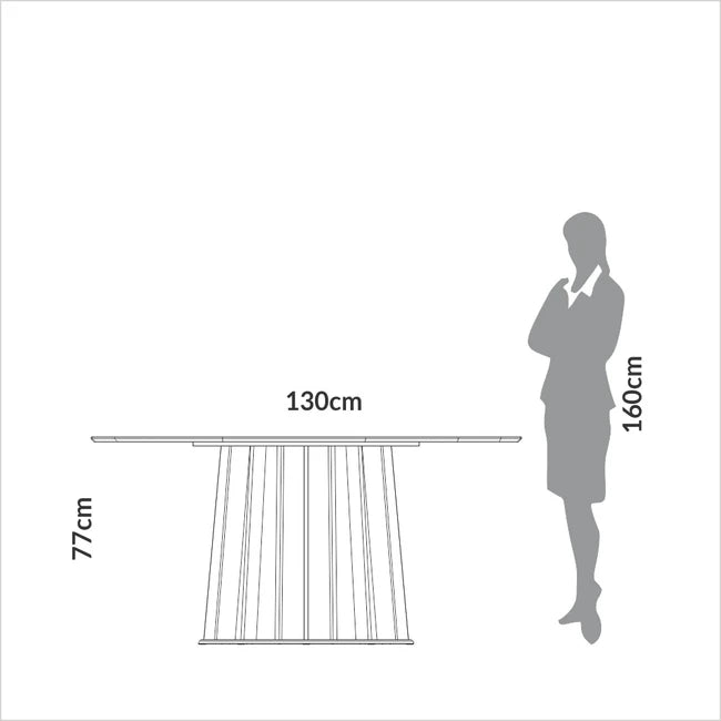 Mesa More Irregular Listones de Madera 160CM - 100% MDF