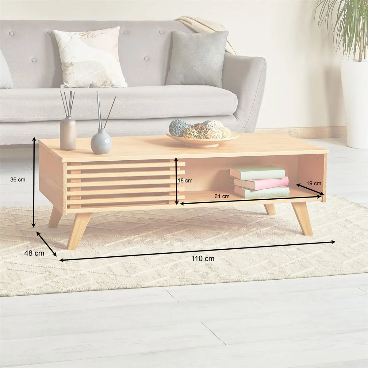 Mesa Ratona Ripado Sean - Madera Maciza