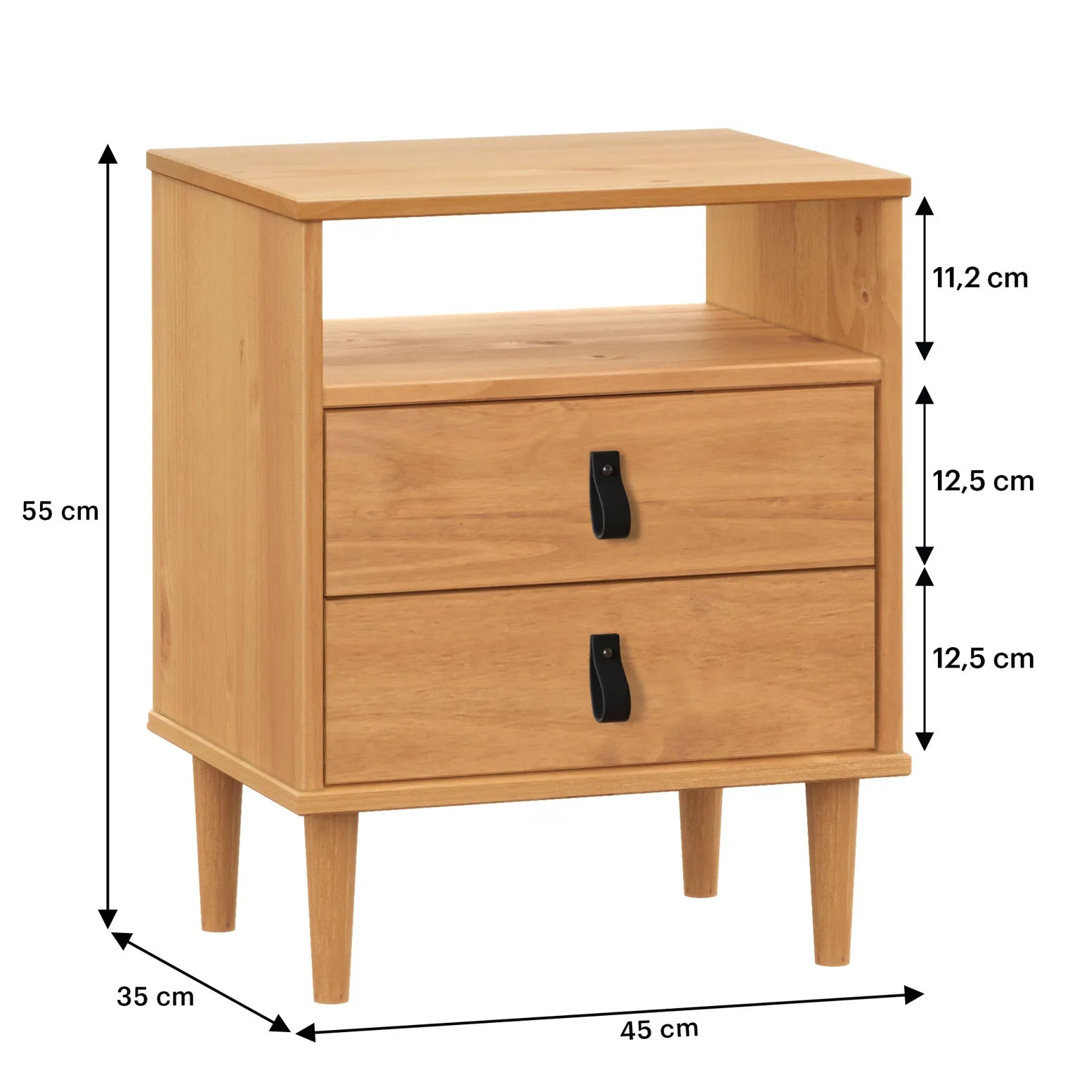 Mesa de luz Nordica Mikka - Madera Maciza
