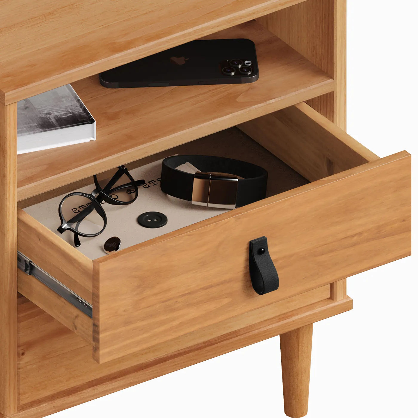 Mesa de luz Nordica Mikka - Madera Maciza