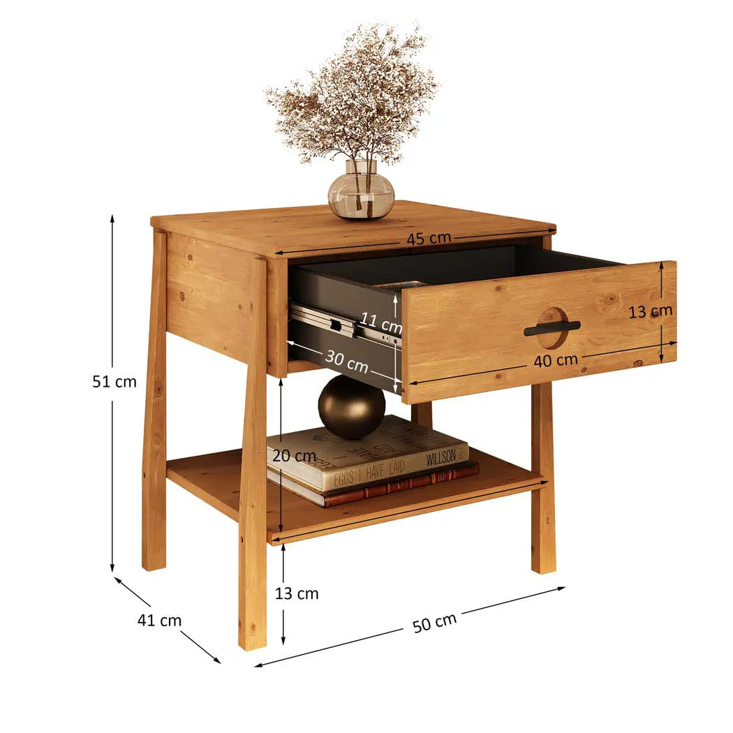 Mesa de Luz Ader - Madera Maciza