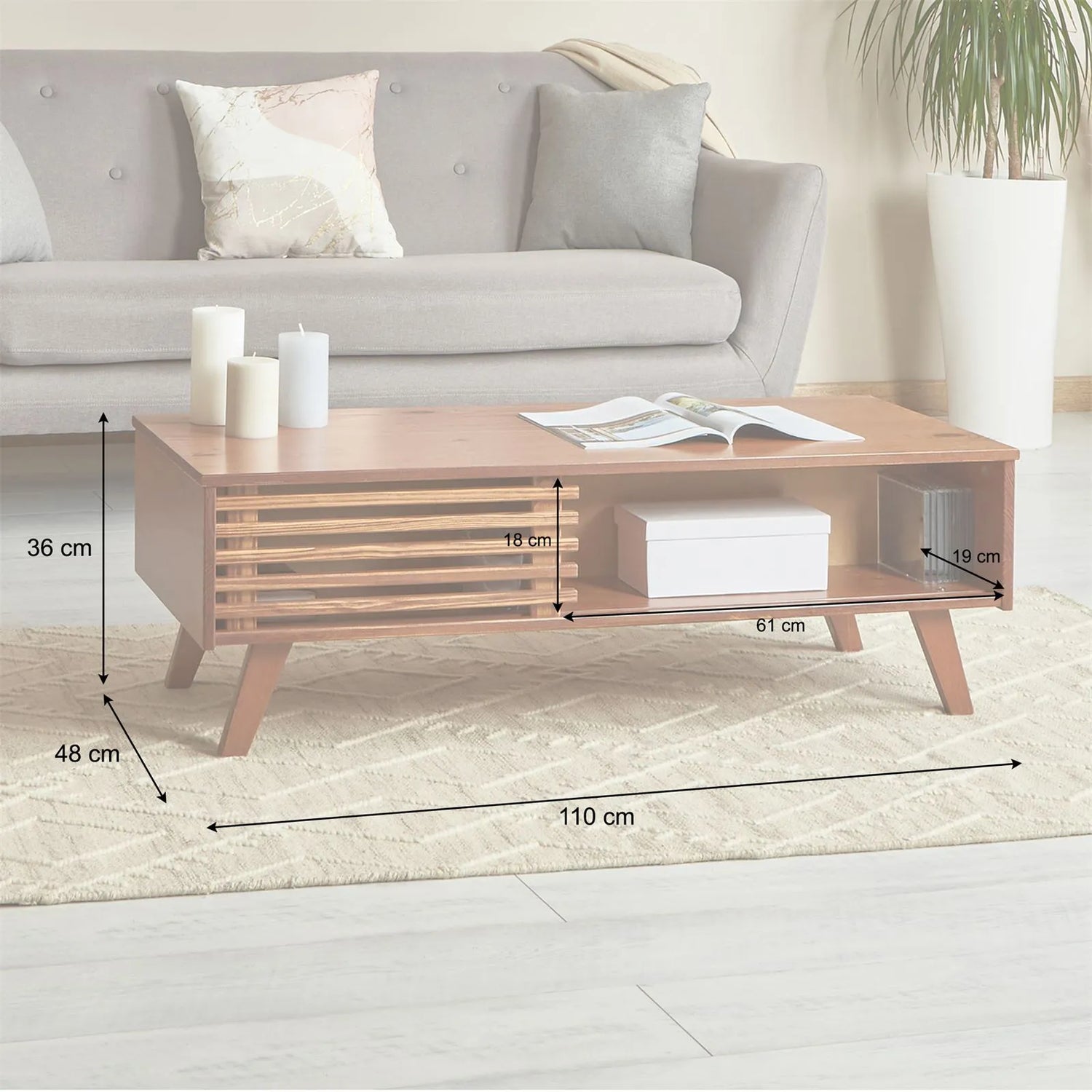 Mesa Ratona Ripado Sean - Madera Maciza