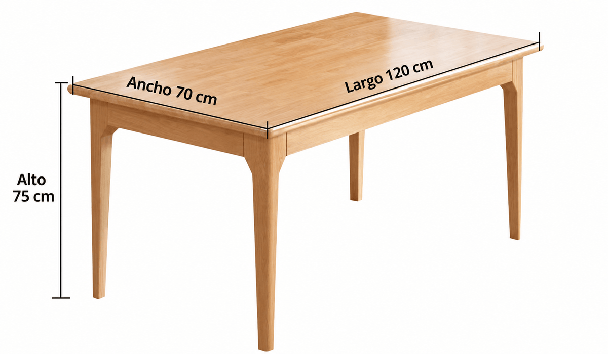 Juego de Comedor Arlo 1.20 con 4 Sillas Bergen
