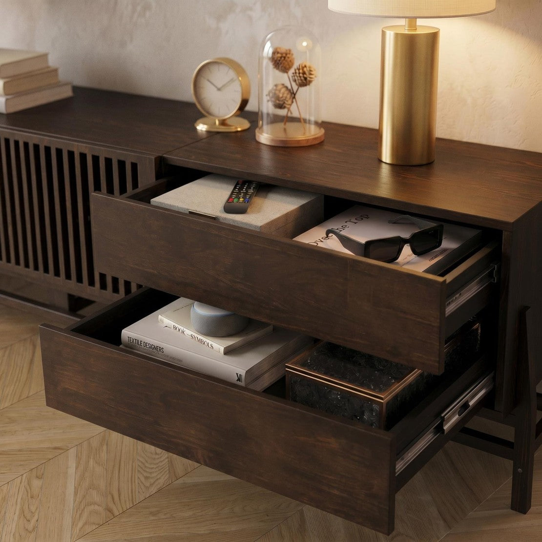 Rack TV 220cm Ader - Madera Maciza