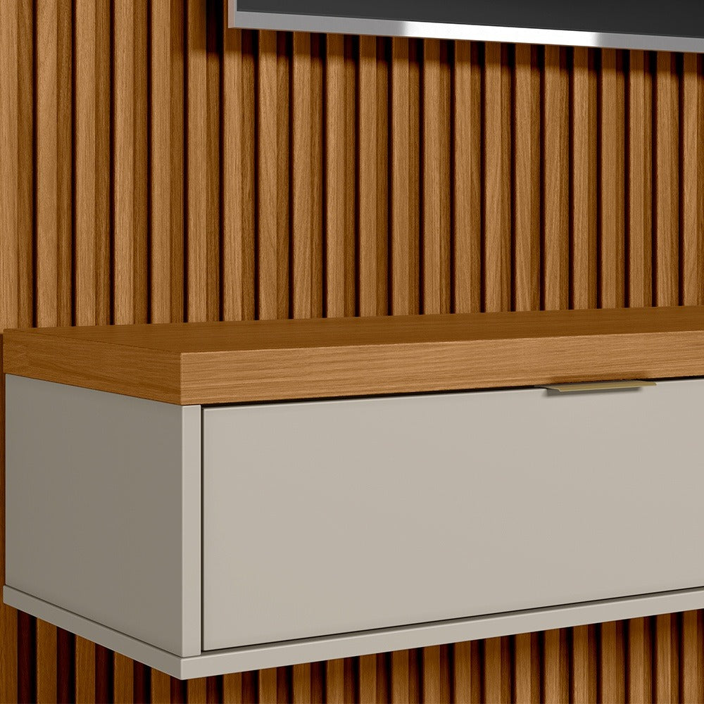 Panel para tv Ripado Murcia 220cm con Listones de Madera