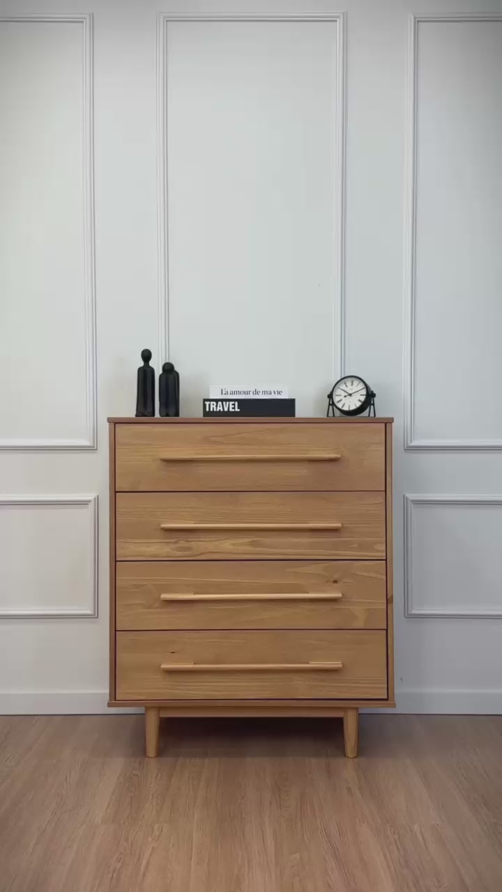 Comoda Trega 80CM 4 Cajones - Madera Maciza
