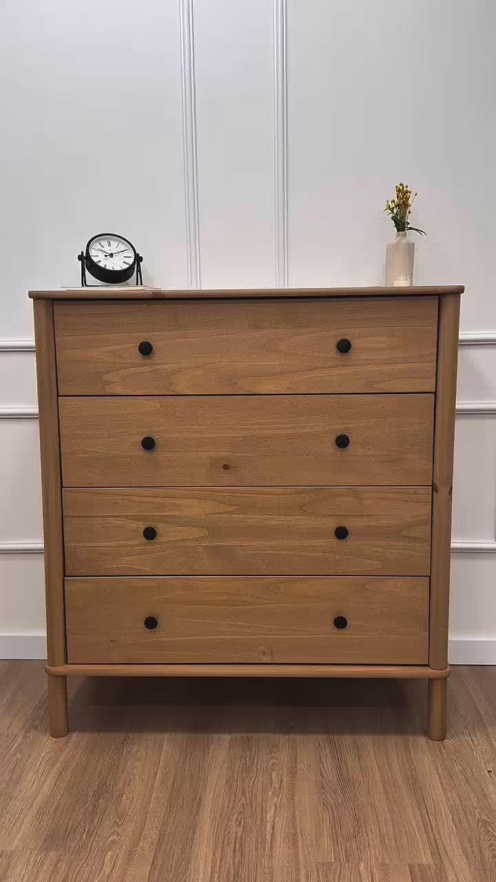 Comoda Apama 90CM 4 Cajones - Madera Maciza