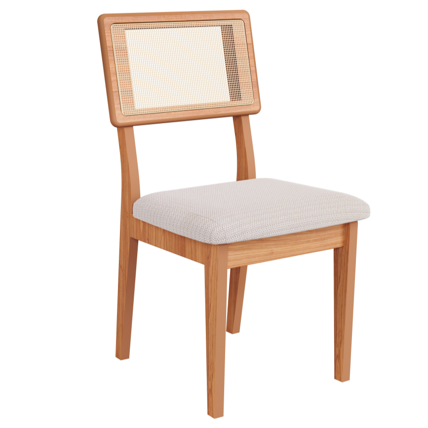 Silla de comedor Monica 100% MDF con RATAN