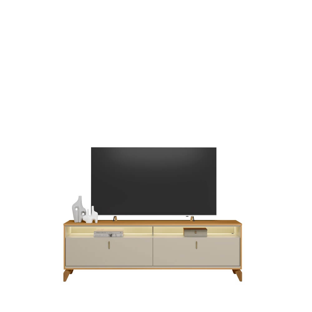 Rack para tv Dubai 180cm con Led - Patas en madera maciza