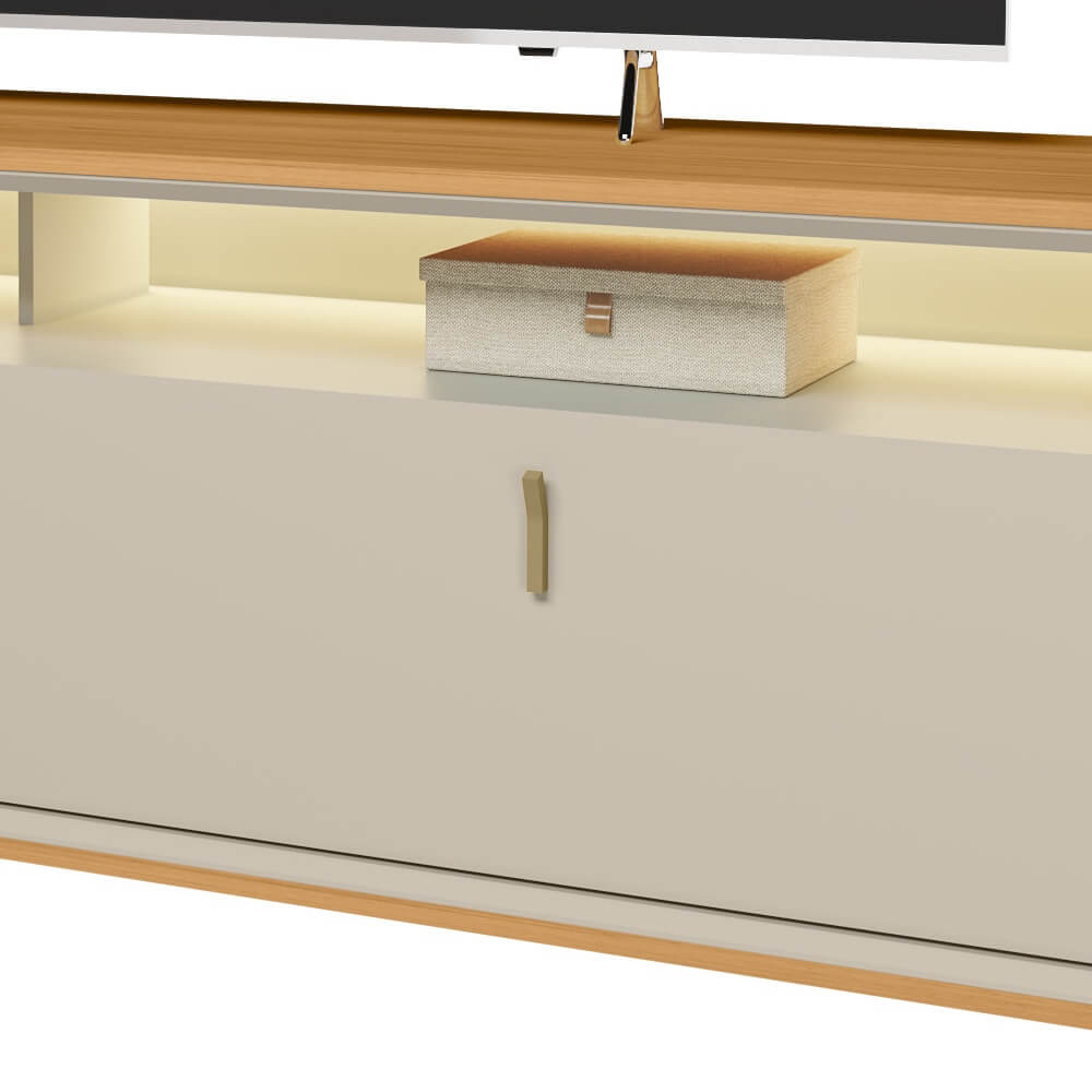 Rack para tv Dubai 180cm con Led - Patas en madera maciza