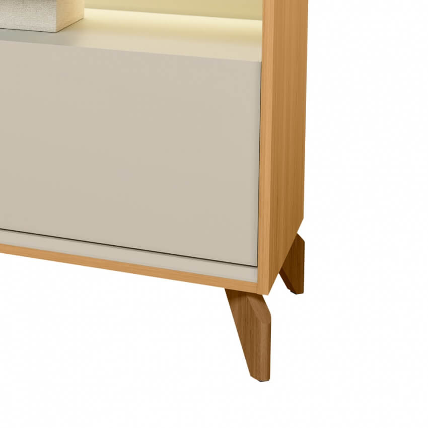 Rack para tv Dubai 180cm con Led - Patas en madera maciza