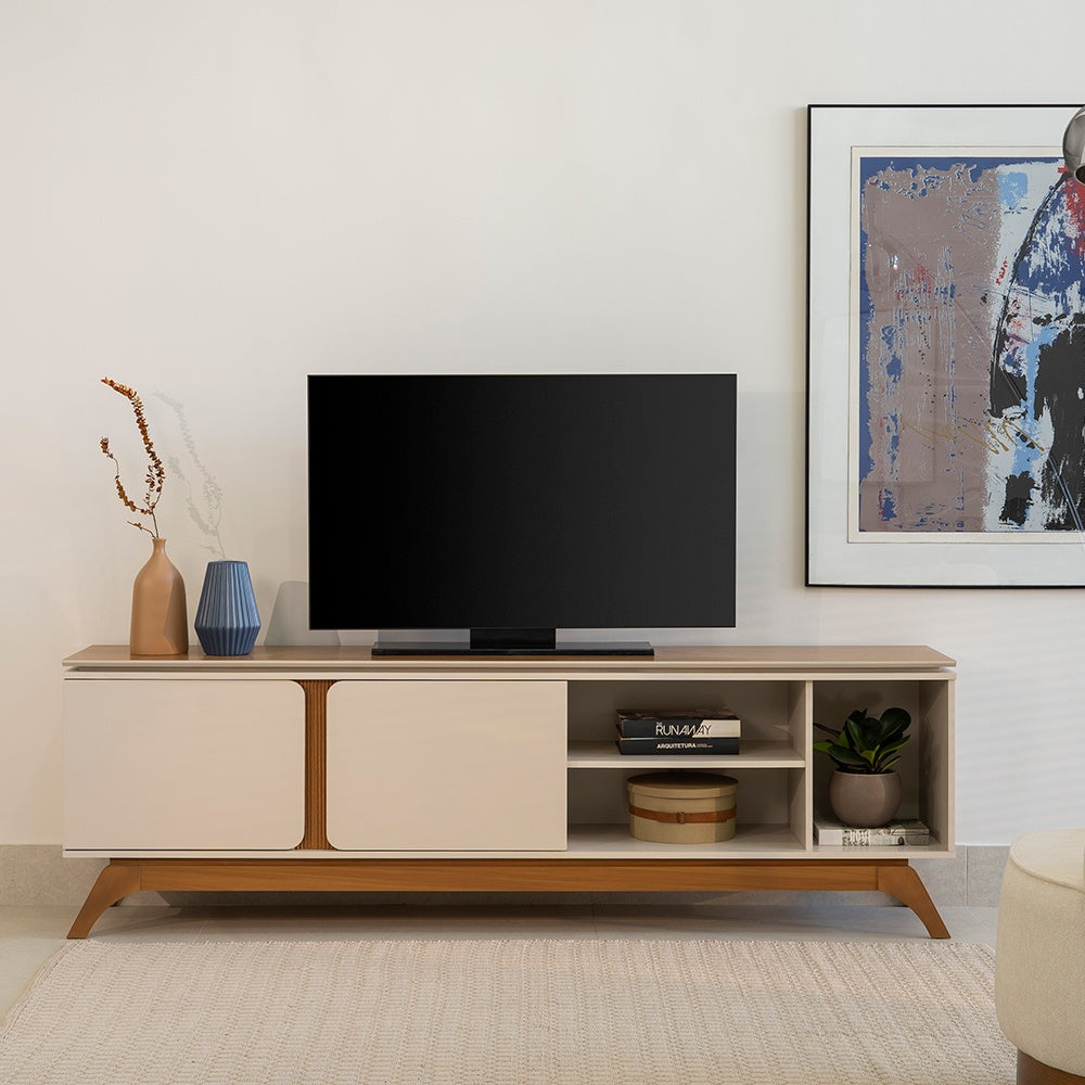 Rack para TV Istambul 200cm Patas en madera maciza