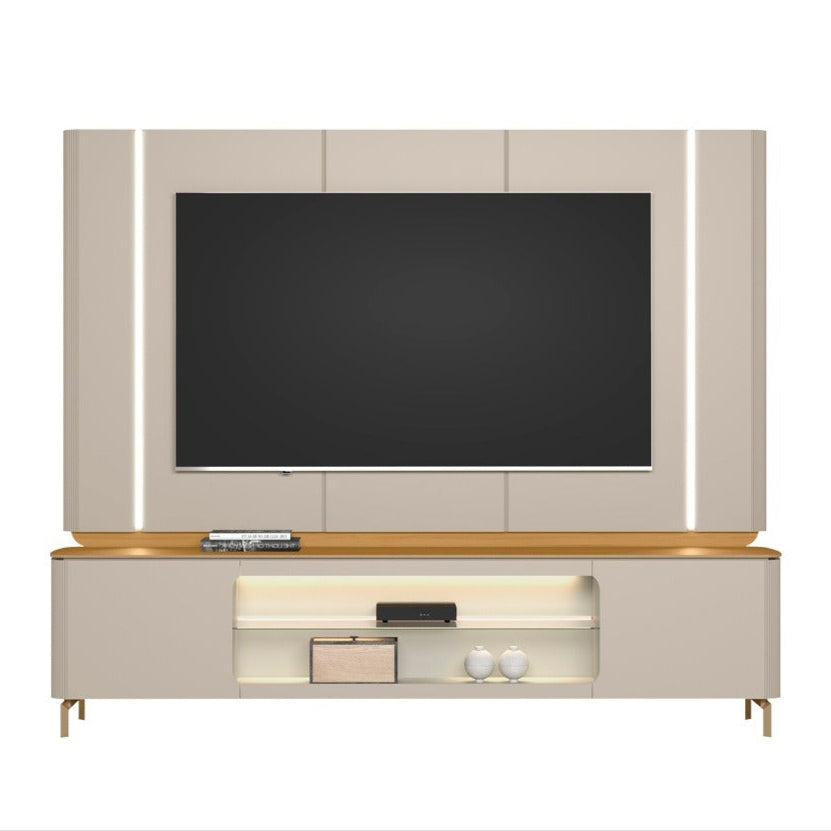 Home Rack/Panel Santorini Curvo con Led