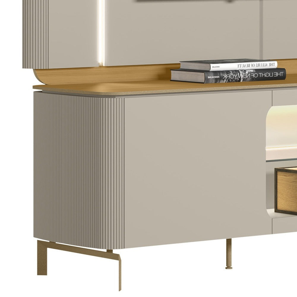 Home Rack/Panel Santorini Curvo con Led