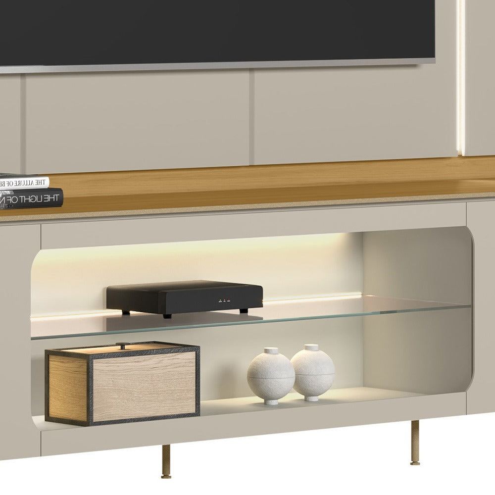 Home Rack/Panel Santorini Curvo con Led