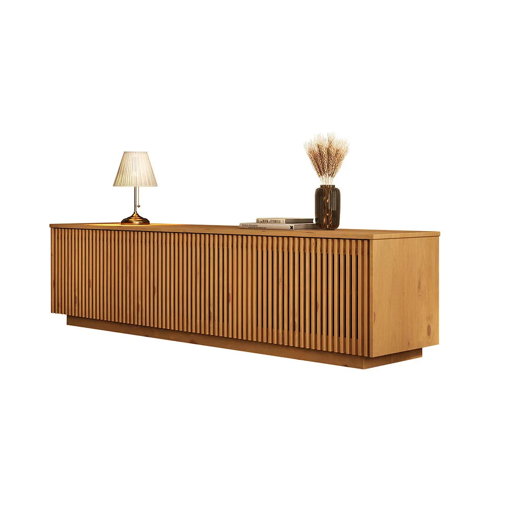 Rack Ripado Ole TV hasta 70 pulgadas Madera Maciza 3 Puertas