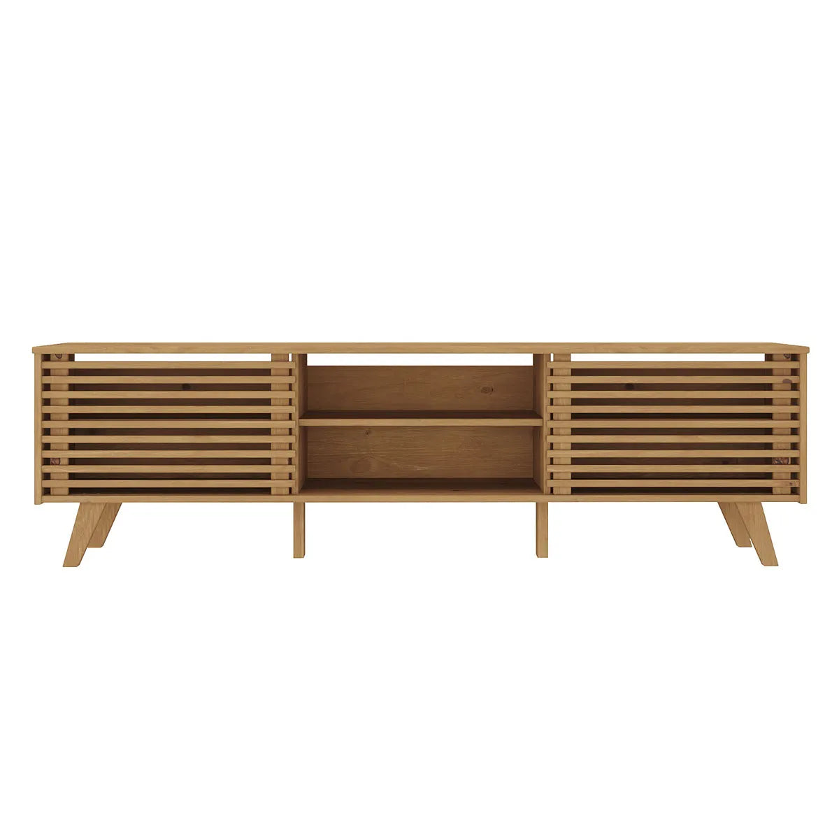 Rack TV 175CM Ripado Riven - Madera Maciza